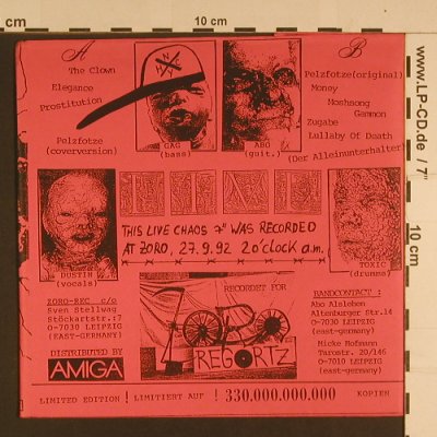 Cadaver Corpse: Live at Zoro, 27.9.92, Zoro-Rec(), ,  - 7inch - S7735 - 5,00 Euro
