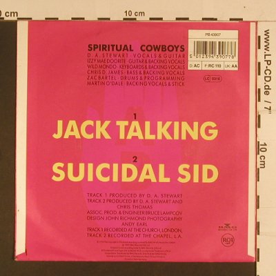 Stewart,Dave: Jack Talking / Suicidal Sid, RCA(PB 43907), D, 1990 - 7inch - S8018 - 2,50 Euro