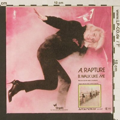 Blondie: Rapture / Walk Like Me, Chrysalis(), D, 1981 - 7inch - S9154 - 3,00 Euro