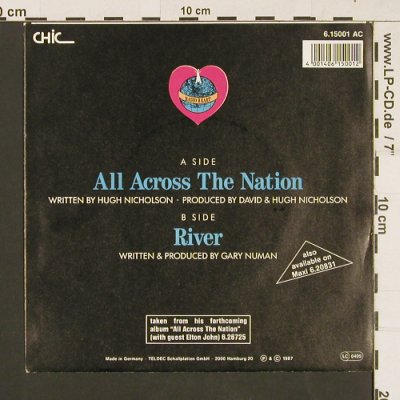 Radio Heart f. Gary Numan: All Across The Nation, Chic (6.15001 AC), D, 1987 Typ: 7" Best.-Nr.: S9466 Preis: 1,50 Euro