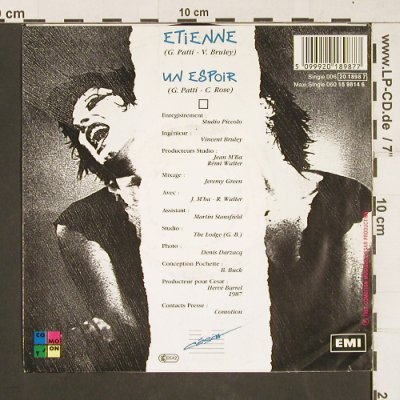 Patti,Guesch: Etienne / Un Espoir, EMI (20 1898 7), D, 1987 Typ: 7" Best.-Nr.: T152 Preis: 2,50 Euro
