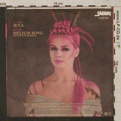 Toyah: Ieya / Helium Song, Safari (0030.568), D, 1980 Typ: 7" Best.-Nr.: T1537 Preis: 4,00 Euro