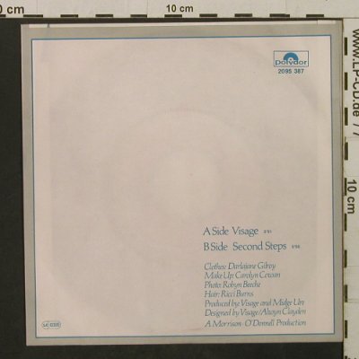 Visage: Visage/Second Steps, Polydor (2095 387), D, 1981 Typ: 7" Best.-Nr.: T2134 Preis: 2,00 Euro