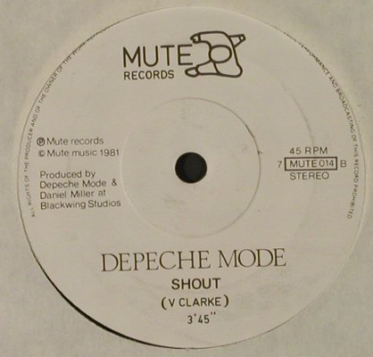 Depeche Mode: New Life / Shout, LC, vg+/m-, Mute(MUTE 014), UK, 1981 - 7inch - T2514 - 3,00 Euro