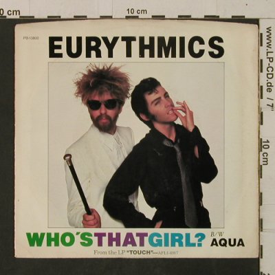 Eurythmics: Who's That Girl? / Aqua, m-/vg+, RCA(PB-13800), US, 1983 - 7inch - T2589 - 2,00 Euro