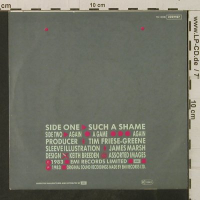 Talk Talk: Such A Shame / Again A Game...Again, EMI (2001197), EEC, 1983 Typ: 7" Best.-Nr.: T3358 Preis: 2,00 Euro