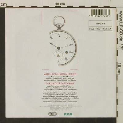 Eurythmics: When Tomorrow Comes /Take Your Pain, RCA(PB 40763), D, 1986 - 7inch - T3418 - 3,00 Euro