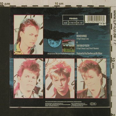Mr.Mister: Broken Wings / Uniform Of Youth, RCA (PB 49945), D, 1985 Typ: 7" Best.-Nr.: T3592 Preis: 2,00 Euro