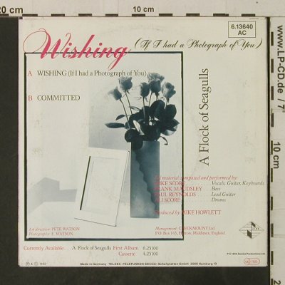 A Flock of Seagulls: Wishing / Committed, Jive(6.13640 AC), D, 1982 - 7inch - T3716 - 2,50 Euro