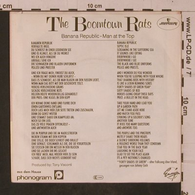 Boomtown Rats: Banana Republic / Man At The Top, Mercury(6059 367), D, 1980 - 7inch - T4685 - 3,00 Euro