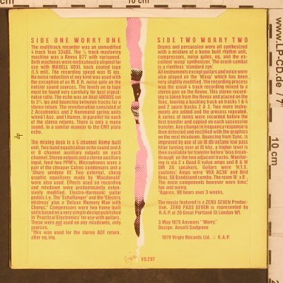 Zero Pass Seven: Worry One / Two, Virgin (VS 297), UK, 1979 Typ: 7" Best.-Nr.: T5661 Preis: 4,00 Euro