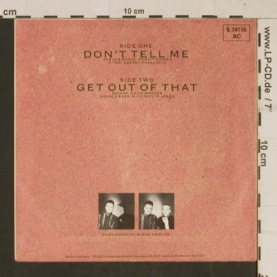 Blancmange: Don't Tell Me / Get Out Of That, London(6.14116 AC), D, 1984 - 7inch - T627 - 2,00 Euro