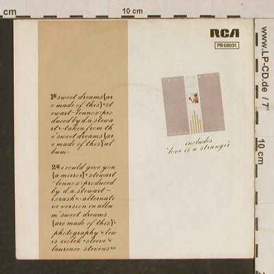 Eurythmics: Sweet Dreams / I Could Give You, RCA(PB 68031), D, 1982 - 7inch - T628 - 2,50 Euro