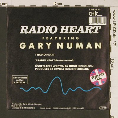 Radio Heart feat. Numan,Gary: Radio Heart*2 , instrum., Chic (6.14830 AC), D, 1987 Typ: 7" Best.-Nr.: T648 Preis: 2,00 Euro