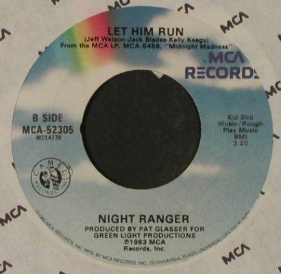 Night Ranger: Rock In America / Let Him Run, FLC, MCA / Promo stol(52305), US, 1983 - 7inch - T2322 - 2,50 Euro