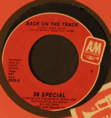 38 Special: Chain Lightnin' / Back On The Track, AM(2505-S), US, FLC, 1982 - 7inch - T2325 - 3,00 Euro