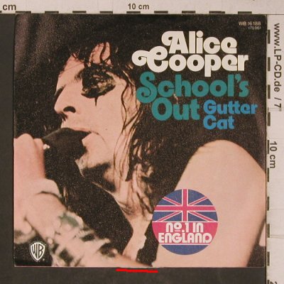 Cooper,Alice: School's Out, vg+/vg+, WB(WB 16 188), D, 1972 - 7inch - T5322 - 5,00 Euro