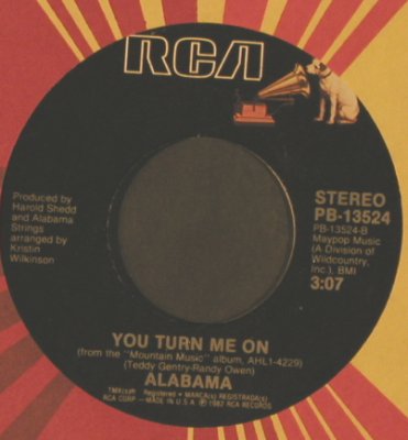 Alabama: The Closer You Get / You Turn Me On, RCA(PB-13524), US, FLC, 1983 - 7inch - T2336 - 2,50 Euro