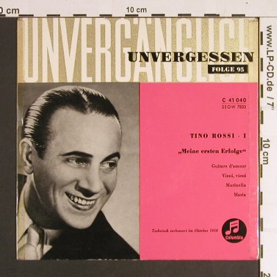 Rossi,Tino: Unvergänglich Unvergessen, Folge 95, Columbia (C41040), D Typ: EP Best.-Nr.: S8570 Preis: 3,00 Euro