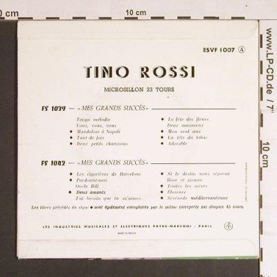 Rossi,Tino: Qui va piano va lontano, Columbia (ESVF 1007), F Typ: EP Best.-Nr.: S8574 Preis: 3,00 Euro
