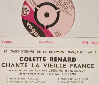 Renard,Colette / Raymond Legrand: Les Chefs d'Œuvre..Vol.3, vg+/m-, Vogue (7580), F Typ: EP Best.-Nr.: S9968 Preis: 3,00 Euro
