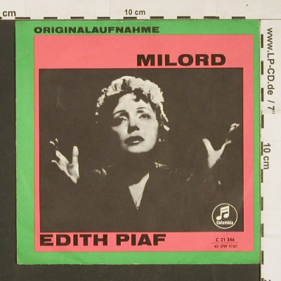 Piaf,Edith: Milord,   Only Cover, Columbia(C 21 346), D,  - Cover - S9980 - 1,00 Euro
