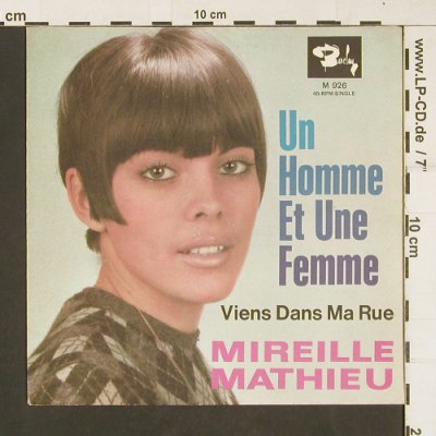 Mathieu,Mireille: Un Homme Et Une Femme, Only Cover, Barclay (M 926),  Typ: Cover Best.-Nr.: S9981 Preis: 2,00 Euro