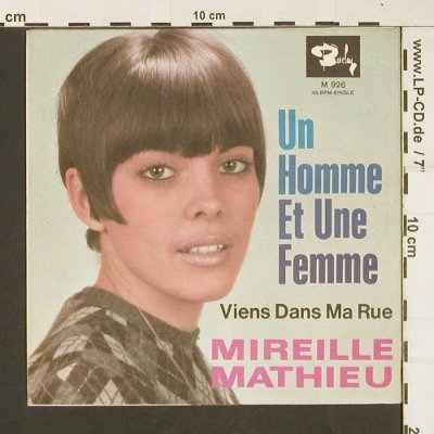 Mathieu,Mireille: Un Homme Et Une Femme, Only Cover, Barclay (M 926),  Typ: Cover Best.-Nr.: S9981 Preis: 2,00 Euro