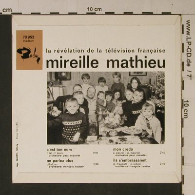 Mathieu,Mireille: C'est Ton Nom +3, No Record, Barclay (70 953), F Typ: Cover Best.-Nr.: T1117 Preis: 2,00 Euro
