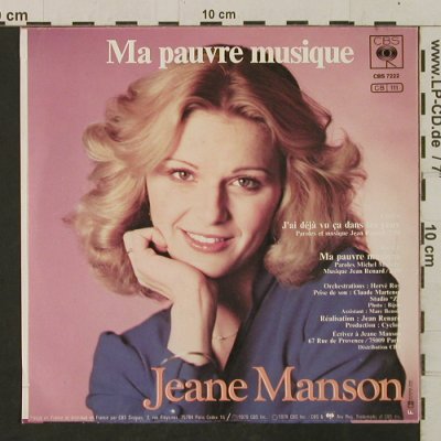 Manson,Jeane: J'ai déjà vu ca dans tes yeux, CBS (7222), F, 1979 Typ: 7" Best.-Nr.: T2337 Preis: 3,00 Euro
