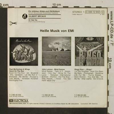 Becaud,Gilbert: Ein bisschen Glück und Zärtlichkeit, Electrola (C 006-12642), D, 1973 Typ: 7" Best.-Nr.: T3000 Preis: 2,50 Euro