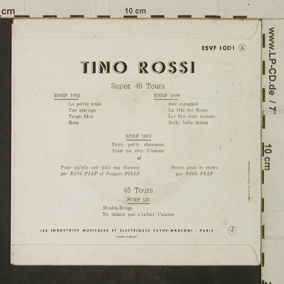 Rossi,Tino: La Fete du Tabac vg+/m-, Columbia (ESVF 1001), F Typ: EP Best.-Nr.: T3856 Preis: 3,00 Euro