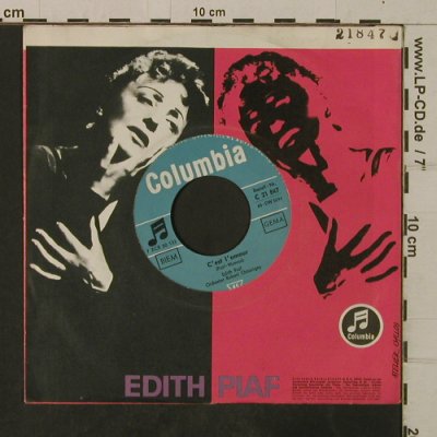Piaf,Edith: Exodus / C'est l'amour,FLC,No.stoc, Columbia (C 21 847), D Typ: 7" Best.-Nr.: T3858 Preis: 2,50 Euro