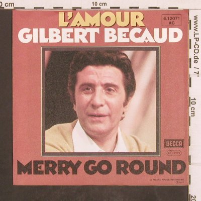 Becaud,Gilbert: L'Amour, Decca (6.12071 AC), D, 1977 Typ: 7" Best.-Nr.: T4980 Preis: 2,50 Euro
