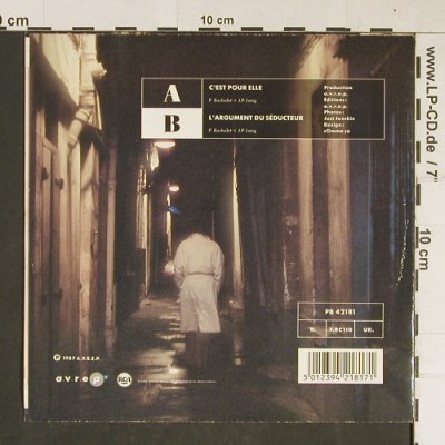 Bachelet,Pierre: C'est pour Elle, RCA (PB 42181), F, 1988 Typ: 7" Best.-Nr.: T798 Preis: 2,50 Euro