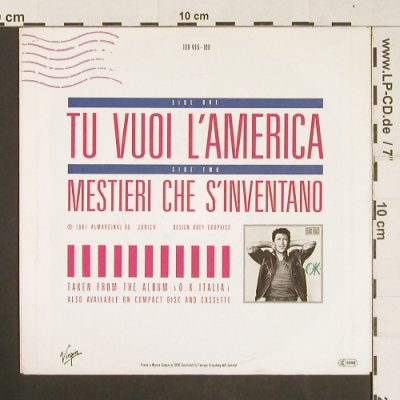 Bennato,Eduardo: Tu Vuoi L'America, Virgin(109 495-100), D, 1987 - 7inch - S9625 - 2,50 Euro