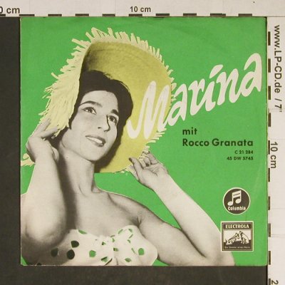 Granata,Rocco: Marina, VG-/m-, Columbia(C 21 484), D,  - Cover - T898 - 1,00 Euro