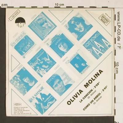 Molina,Olivia: La Cancion / Como un Arbol, sign., EMI (J 006-28625), E, 1975 Typ: 7" Best.-Nr.: S9499 Preis: 5,00 Euro