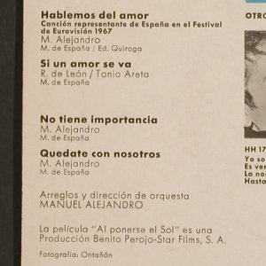 Raphael: Hablemos del amor(Eurovision 1967), Hispavox (HH 17-394), E, 1967 Typ: EP Best.-Nr.: S9775 Preis: 4,00 Euro