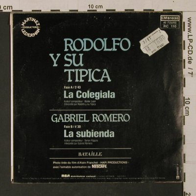 Rodolfo y su Tipica: La Colegiala/La Subienda(Nescafe), RCA (CM 61030), F,vg+/vg+, 1982 Typ: 7" Best.-Nr.: T1167 Preis: 2,50 Euro