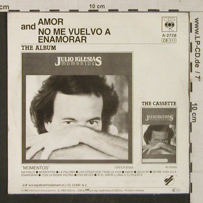 Iglesias,Julio: Amor, CBS(A-2728), NL, 1982 - 7inch - T1323 - 2,50 Euro