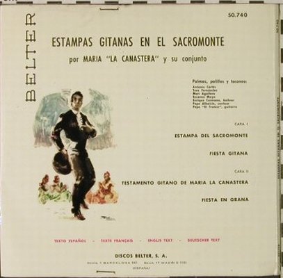 Maria La Canastera y su conjunto: Estampas Gitanas en el Sacromonte, Belter (50.740), E,vg+/m- Typ: 7" Best.-Nr.: T1978 Preis: 3,00 Euro