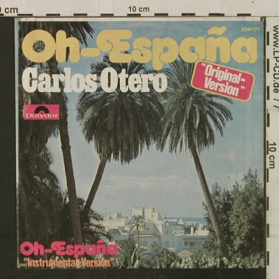 Otero,Carlos: Oh-España / Instrumental, Polydor (2041 777), D, 1976 Typ: 7" Best.-Nr.: T2343 Preis: 2,50 Euro