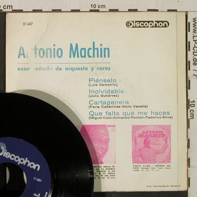Machin,Antonio: Piénsalo + 3, m-/vg+, Discophon(27.437), E, 1965 - EP - T2421 - 4,00 Euro