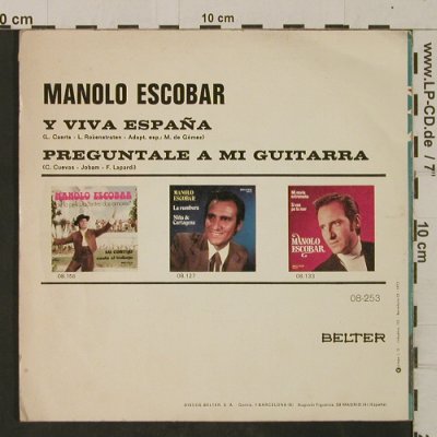 Escobar,Manolo: Y Viva España/Preguntale A Mi Guit., Belter (08-253), E, 1973 Typ: 7" Best.-Nr.: T2606 Preis: 4,00 Euro