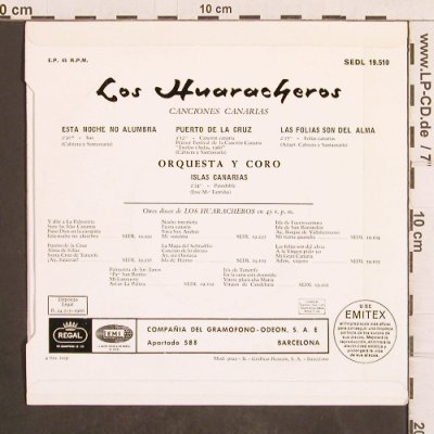 Los Huaracheros: Conciones Canarias, 4Tr., Regal (SEDL 19.510), E Typ: EP Best.-Nr.: T4967 Preis: 4,00 Euro