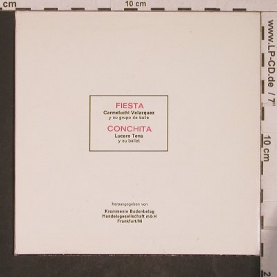 Carmeluchi Velazqquez/Lucero Tena: Fiesta / Conchita, Flexi, Krommenie Bodenbelag (SHOL 653), D Typ: 7" Best.-Nr.: T5394 Preis: 4,00 Euro