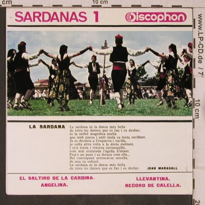 Cobla La Principal de la Bisbal: Sardanas 1, Ricardo Viladesau, Discophon(17134), E, vg+/vg+,  - EP - T5397 - 3,00 Euro