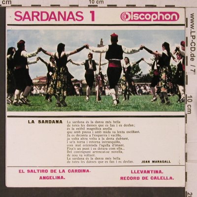 Cobla La Principal de la Bisbal: Sardanas 1, Ricardo Viladesau, Discophon (17134), E, vg+/vg+ Typ: EP Best.-Nr.: T5397 Preis: 3,00 Euro