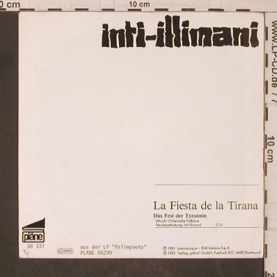 Inti-Illimani: El Mercado Testaccio/La Fiesta..., Pläne (88 331), D, 1983 Typ: 7" Best.-Nr.: T5528 Preis: 3,00 Euro
